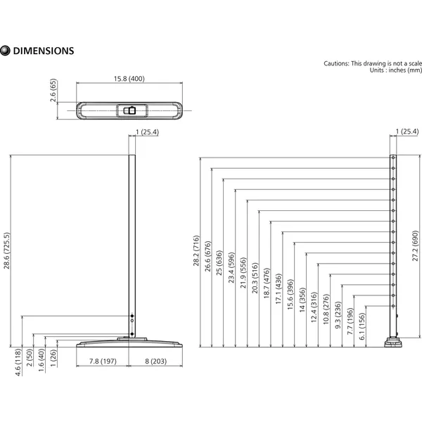 Soporte de pedestal Panasonic para pantallas TH-65SF2U y TH-55SF2U