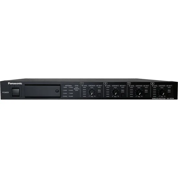 Panasonic WX-SR204 Receptor inalámbrico digital para montaje en rack de 4 canales (1,9 GHz)