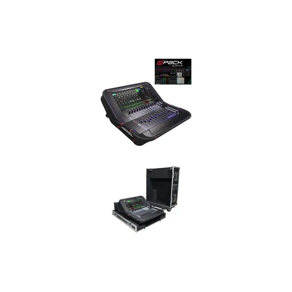 Kit de mezclador digital Allen & Heath Avantis Solo de 64 canales/42 buses con actualización de software dPack y estuche de vuelo Doghouse