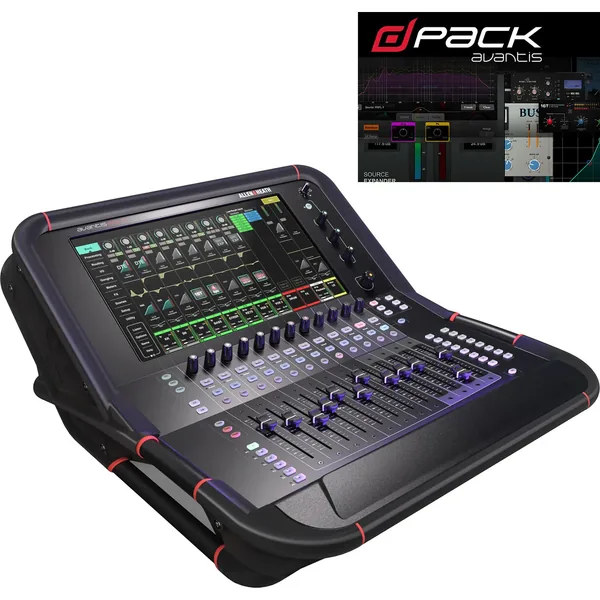 Mezclador digital Allen & Heath Avantis Solo de 64 canales/42 buses con actualización de software dPack