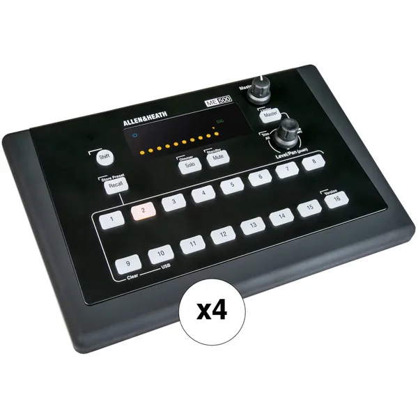 Allen & Heath ME-500 Kit de mezclador personal de 16 canales (paquete de 4)