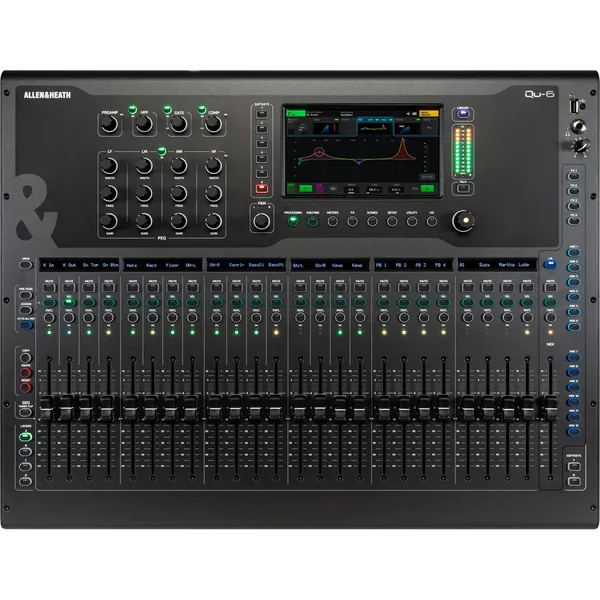 Allen & Heath Qu-6 Mezclador digital de 36 canales / 12 buses con 24 + 1 atenuadores motorizados