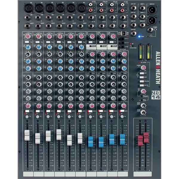 Allen & Heath ZED-14 Mezclador analógico compacto de 14 canales con conexión USB