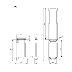 Adam Hall 3472 Trolley 2-stages