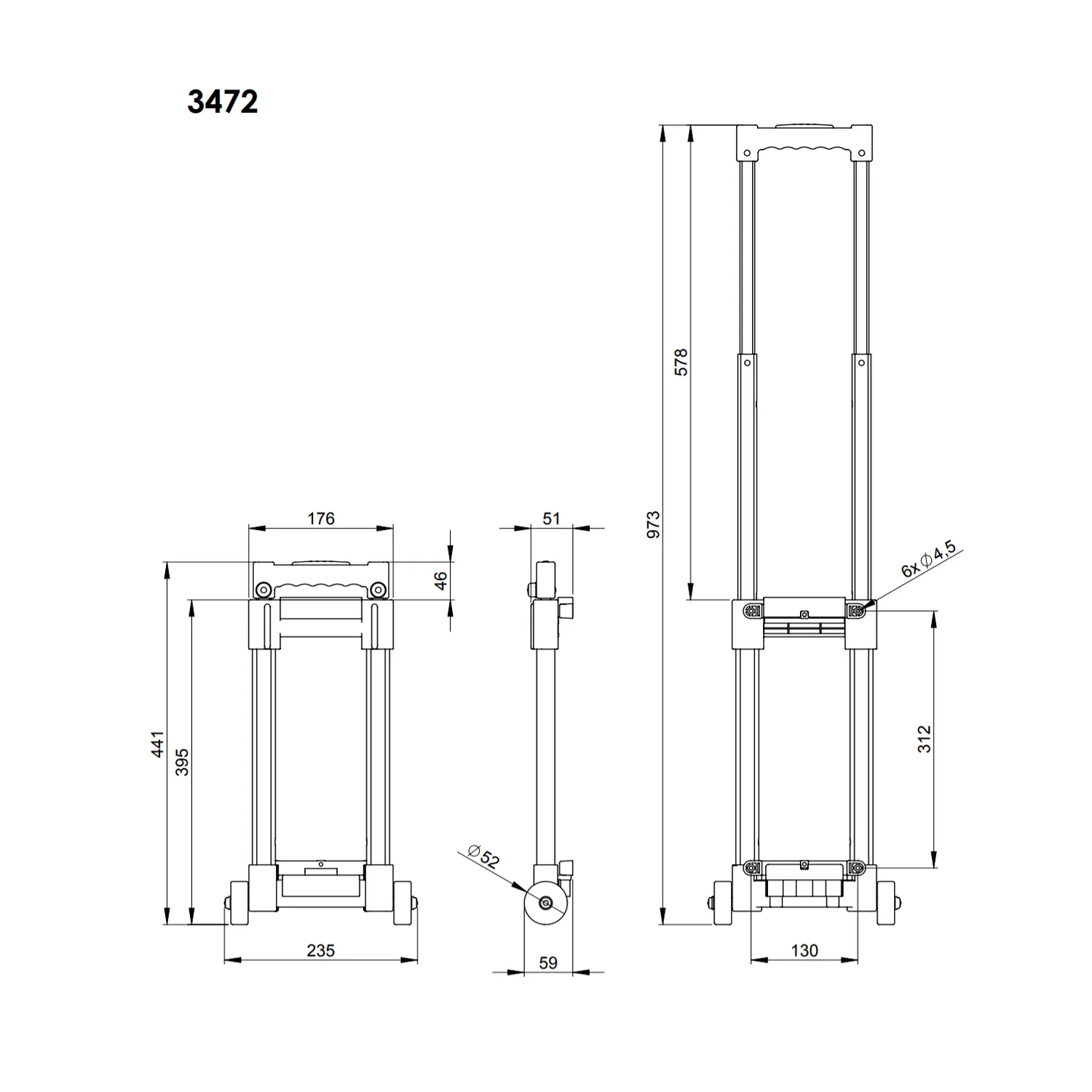 Adam Hall 3472 Trolley 2-stages