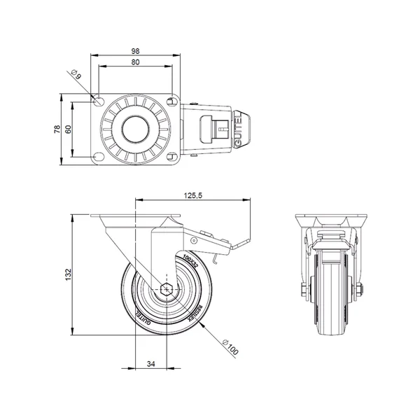 Adam Hall 37024 Blue Wheel