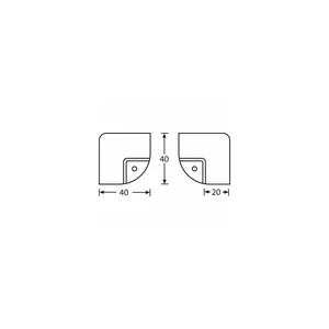 Adam Hall 4058 Case Corner chrome