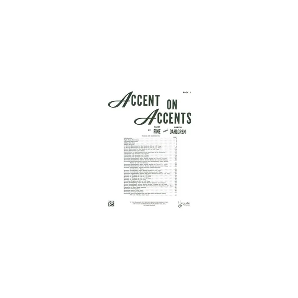 Alfred Music Publishing Accent On Accents 1