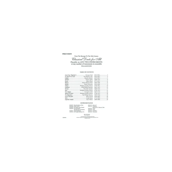 Alfred Music Publishing Classical Duets for All Percus