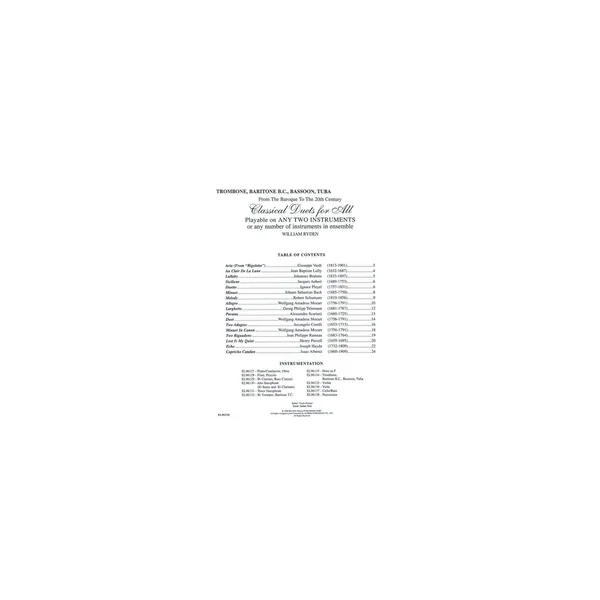 Alfred Music Publishing Classical Duets for All Tromb