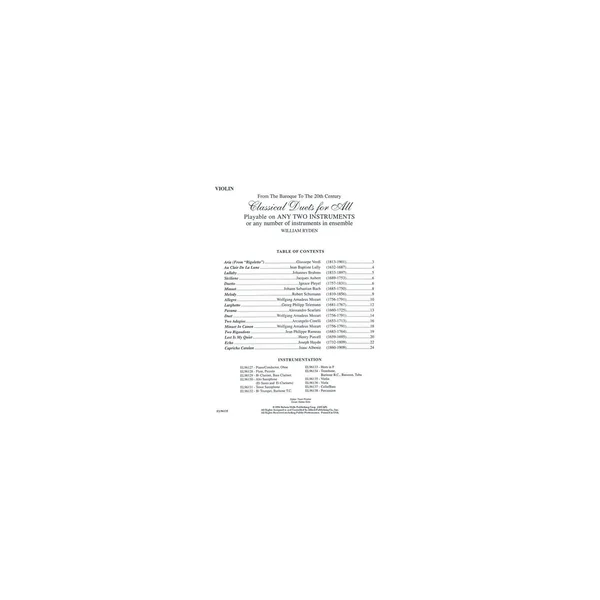 Alfred Music Publishing Classical Duets for All Violin