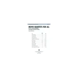 Alfred Music Publishing Movie Quartets for All A-Sax