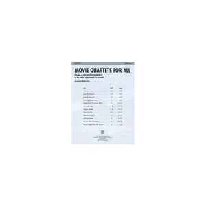 Alfred Music Publishing Movie Quartets for All Horn