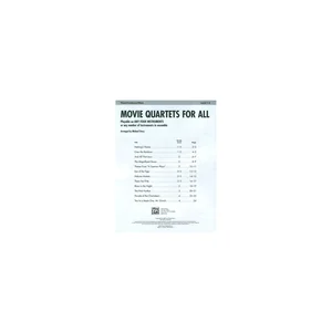 Alfred Music Publishing Movie Quartets for All Piano