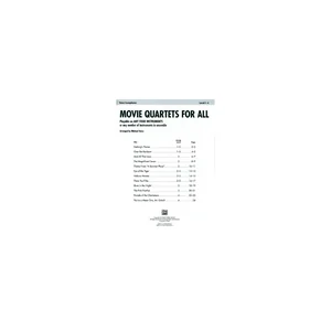 Alfred Music Publishing Movie Quartets for All T-Sax