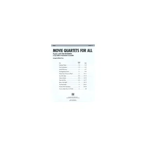 Alfred Music Publishing Movie Quartets for All Violin