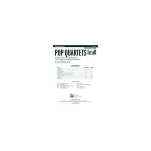 Alfred Music Publishing Pop Quartets For All Piano