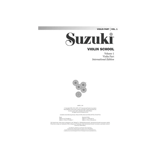Alfred Music Publishing Suzuki Violin School 1
