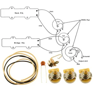 Allparts J-Style Bass Wiring Kit