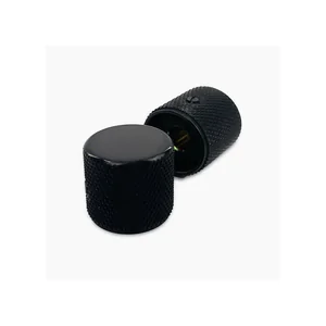 Allparts Metal Barrel Knobs Black