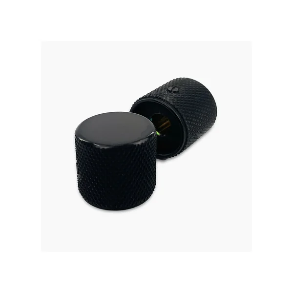 Allparts Metal Barrel Knobs Black