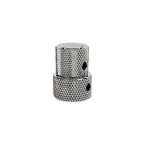 Allparts Stacked Pot Knob Set Chrome