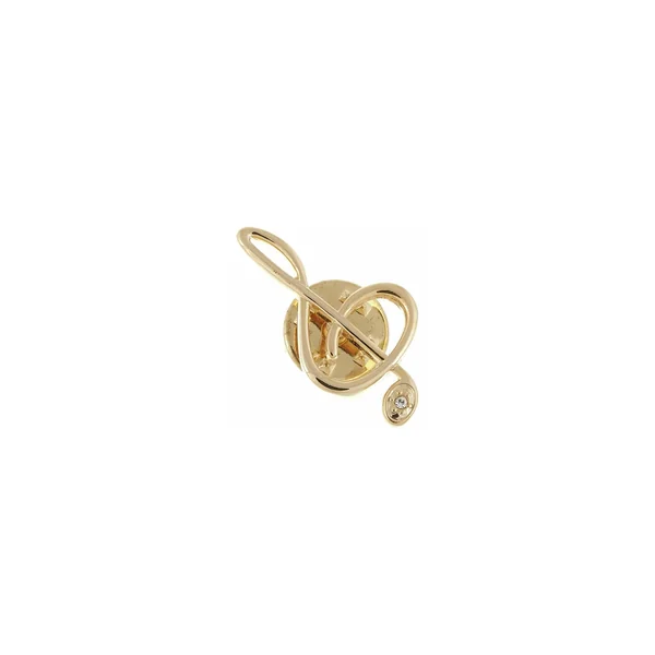 Art of Music Pin Pin Treble Clef w/ Stone