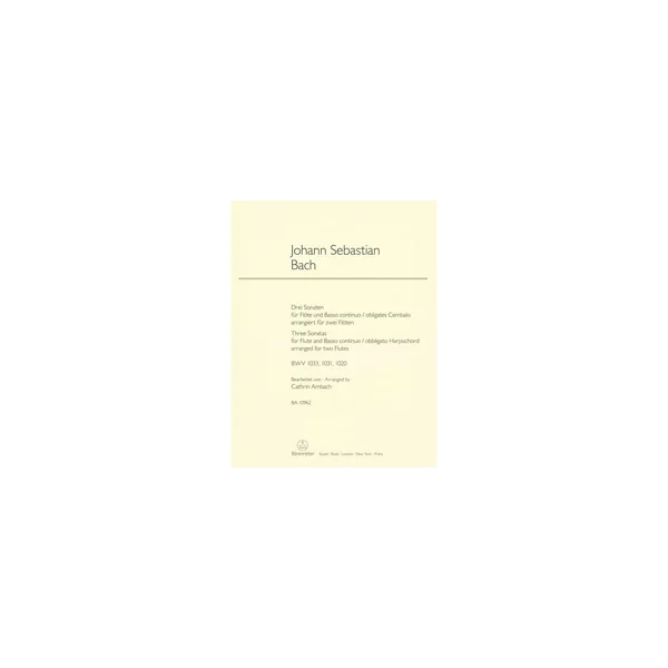Bärenreiter Bach 3 Sonaten für 2 Flöten