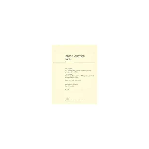 Bärenreiter Bach 4 Sonaten für 2 Flöten
