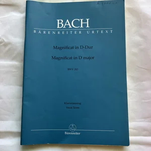 Bärenreiter Bach Magnificat D-Dur