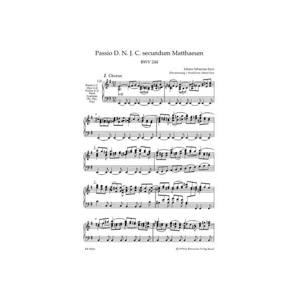 Bärenreiter Bach Matthäus-Passion