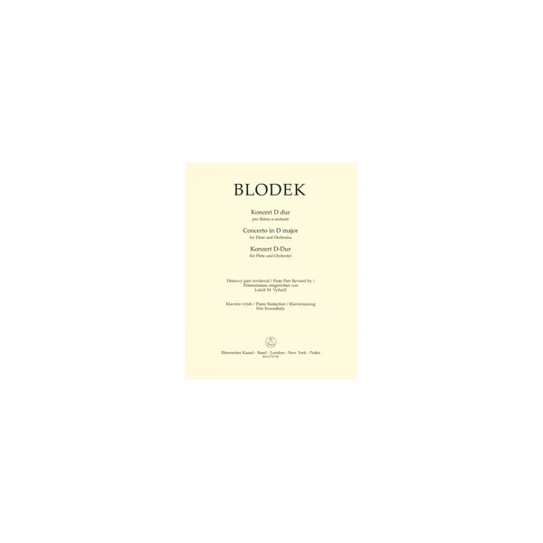 Bärenreiter Blodek Flötenkonzert D-Dur