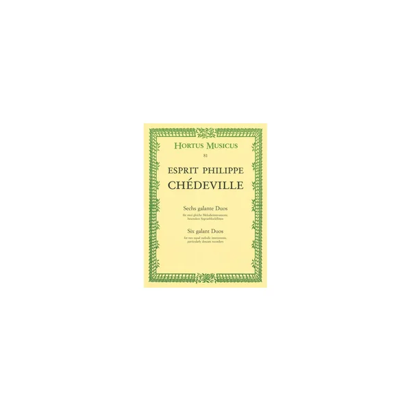 Bärenreiter Chédeville Galante Duos Sopran