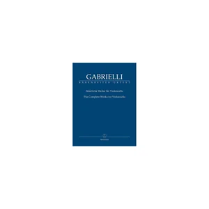 Bärenreiter Gabrielli Werke für Cello