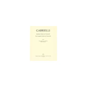 Bärenreiter Gabrielli Werke für Cello