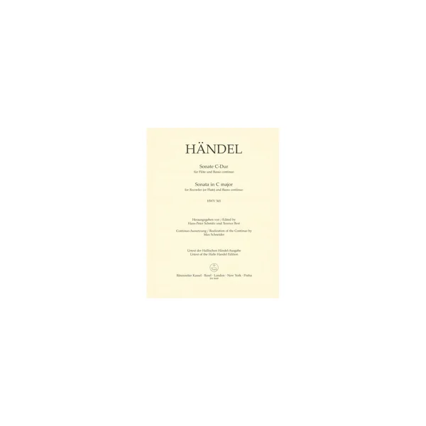 Bärenreiter Händel Flötensonate op.1 Nr.7