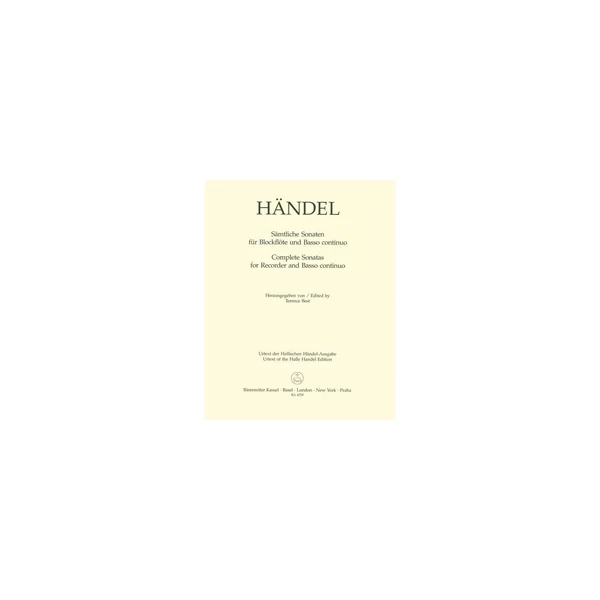 Bärenreiter Händel Sämtliche Sonaten Flöte