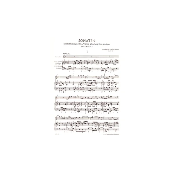Bärenreiter Loeillet de Gant Sonaten op.1