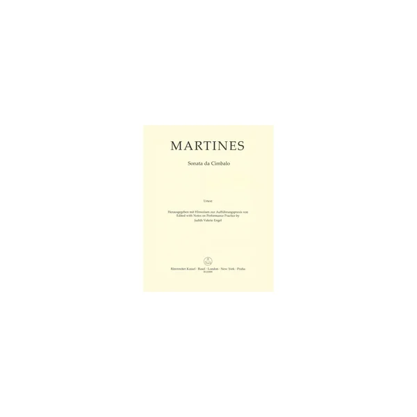 Bärenreiter Martines Sonata da Cimbalo