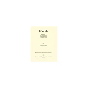 Bärenreiter Ravel Concerto for Klavier