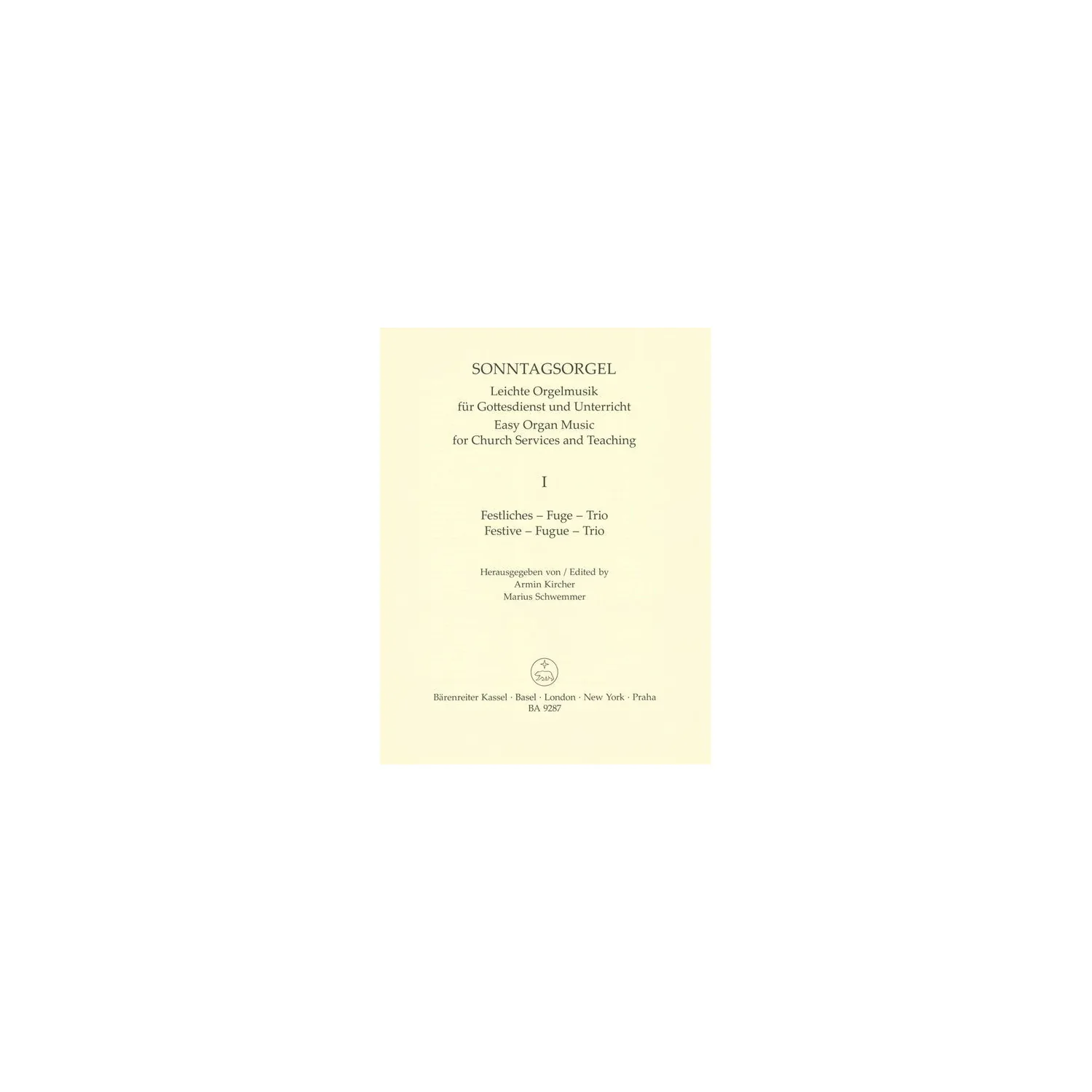 Bärenreiter Sonntagsorgel 1