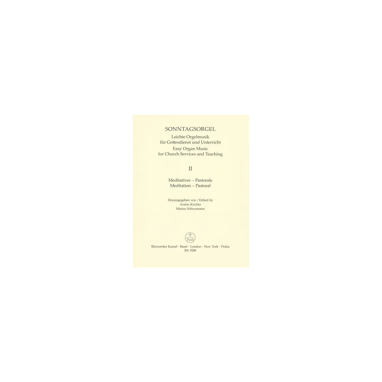 Bärenreiter Sonntagsorgel 2