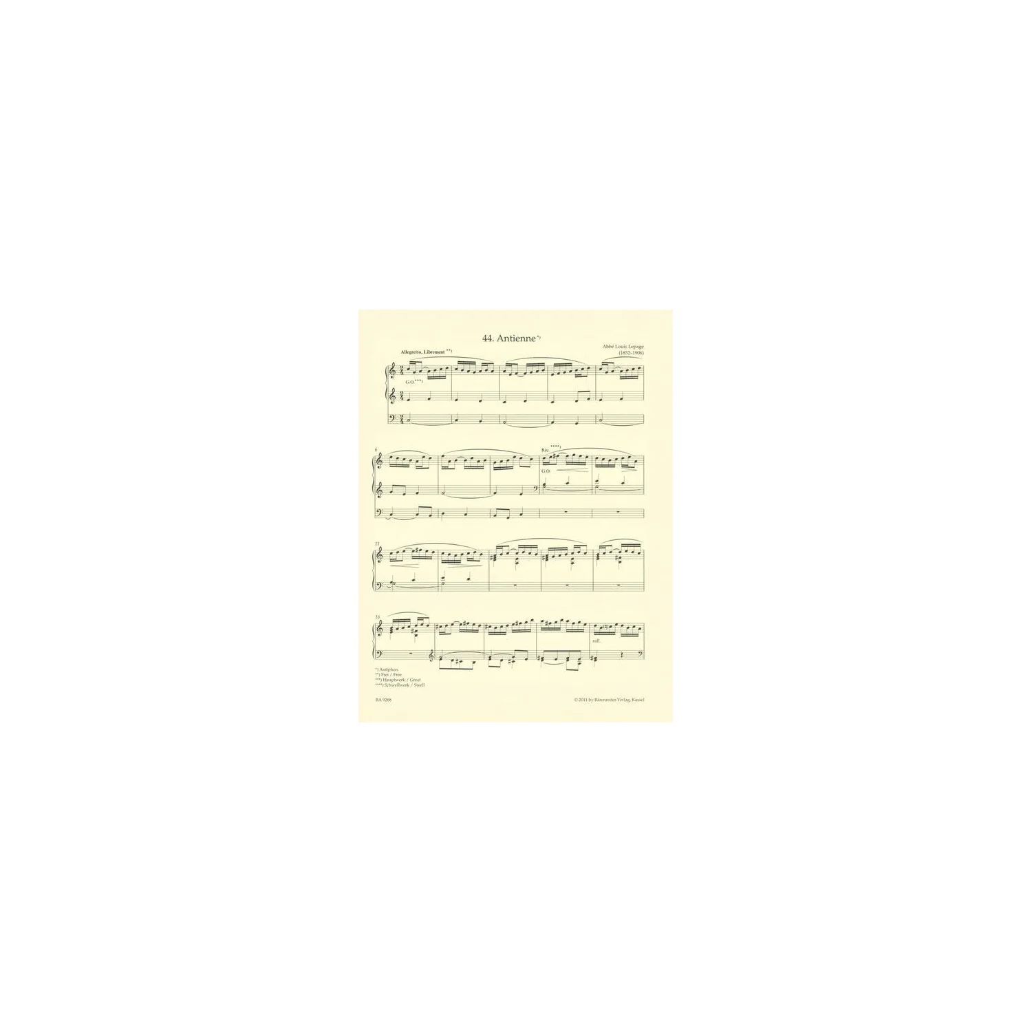 Bärenreiter Sonntagsorgel 2