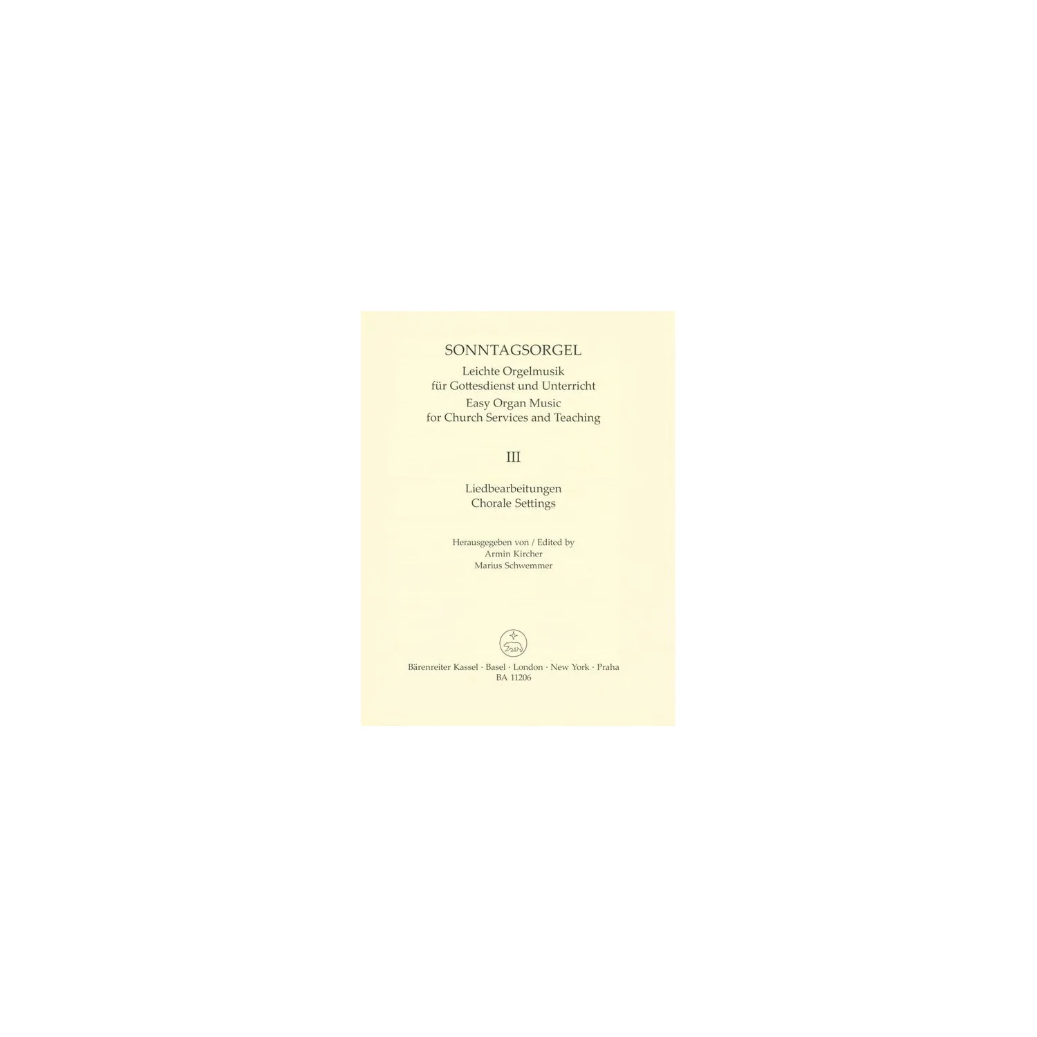 Bärenreiter Sonntagsorgel 3