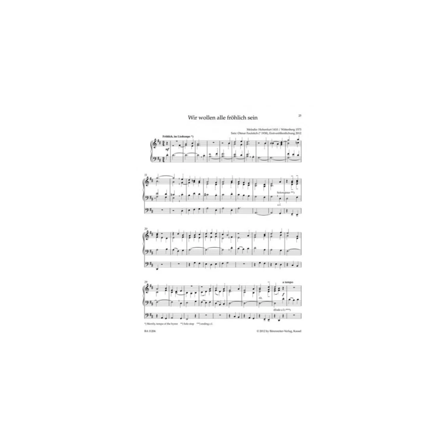 Bärenreiter Sonntagsorgel 3