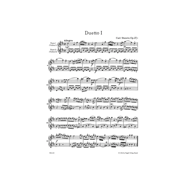 Bärenreiter Stamitz Sechs Duette 1