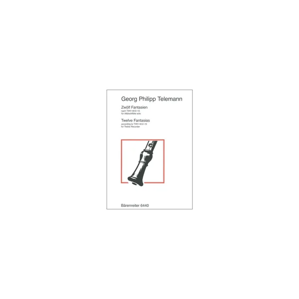Bärenreiter Telemann 12 Fantasien Recorder