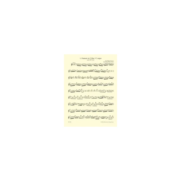 Bärenreiter Telemann 12 Fantasien Recorder