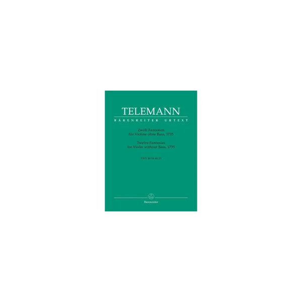 Bärenreiter Telemann 12 Fantasien Violin