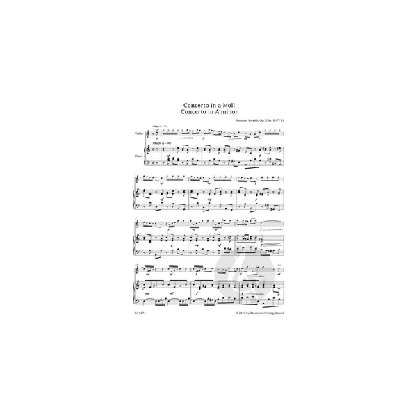 Bärenreiter Vivaldi Concerto op.3 Nr.6